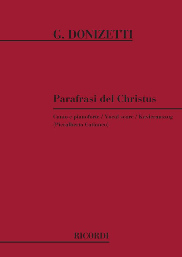 Parafrasi Del Christus. Cantata Spirituale Per
